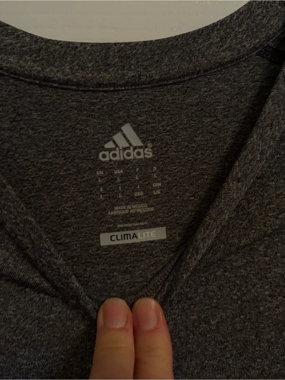 Adidas Men’s Gray Climalite Performance Tee